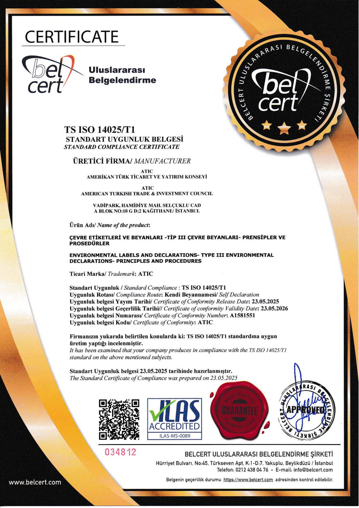 Çevre Etiketleri ve Beyanları